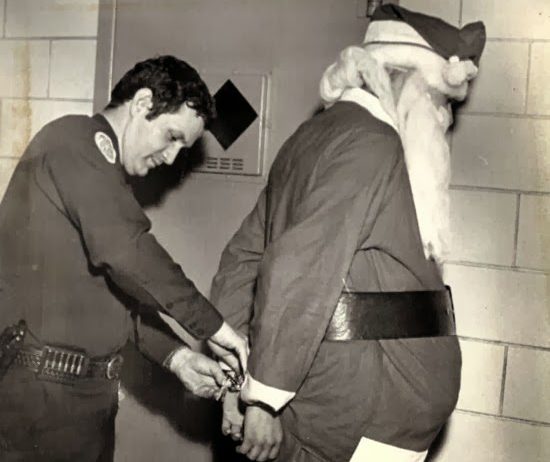 Santa being arrested